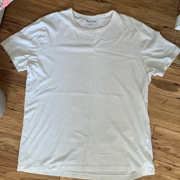 Madewell white shirt - cotton perfect crewneck tee - Picture 1 of 1